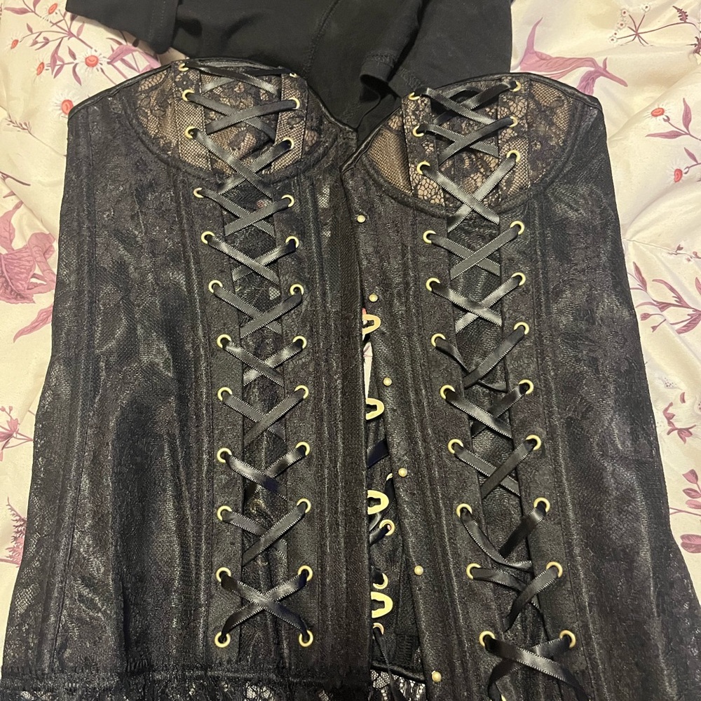 Adore Me Black Lace Corset